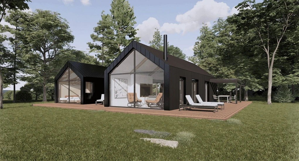 Breez modern cabin exterior view
