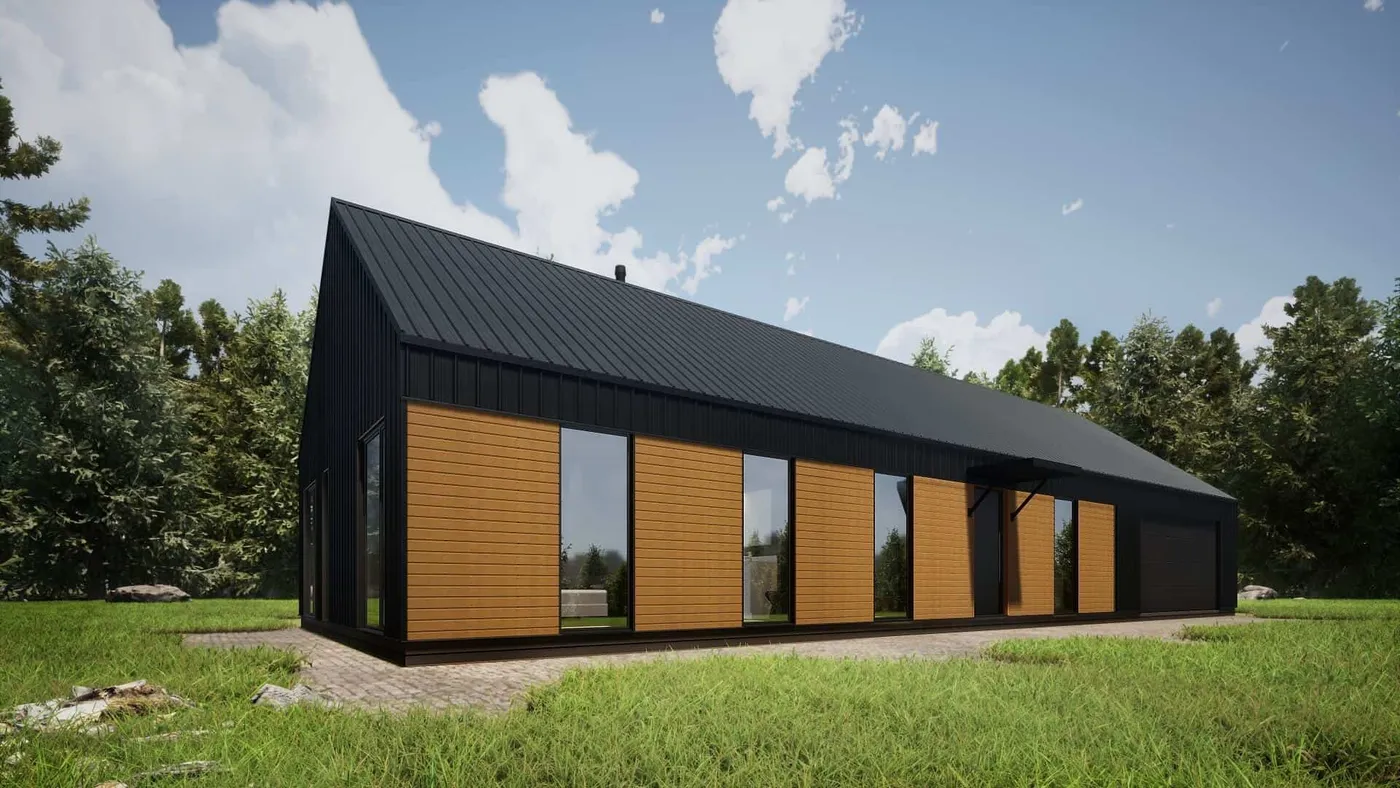 Origin modern cabin model - exterior view